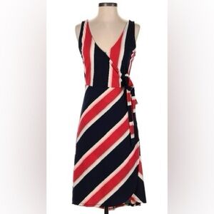 *NWOT* Dex striped wrap dress